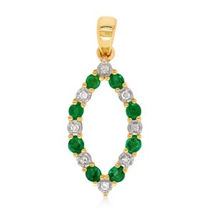 <p>Emerald and Diamond Pendant</p>